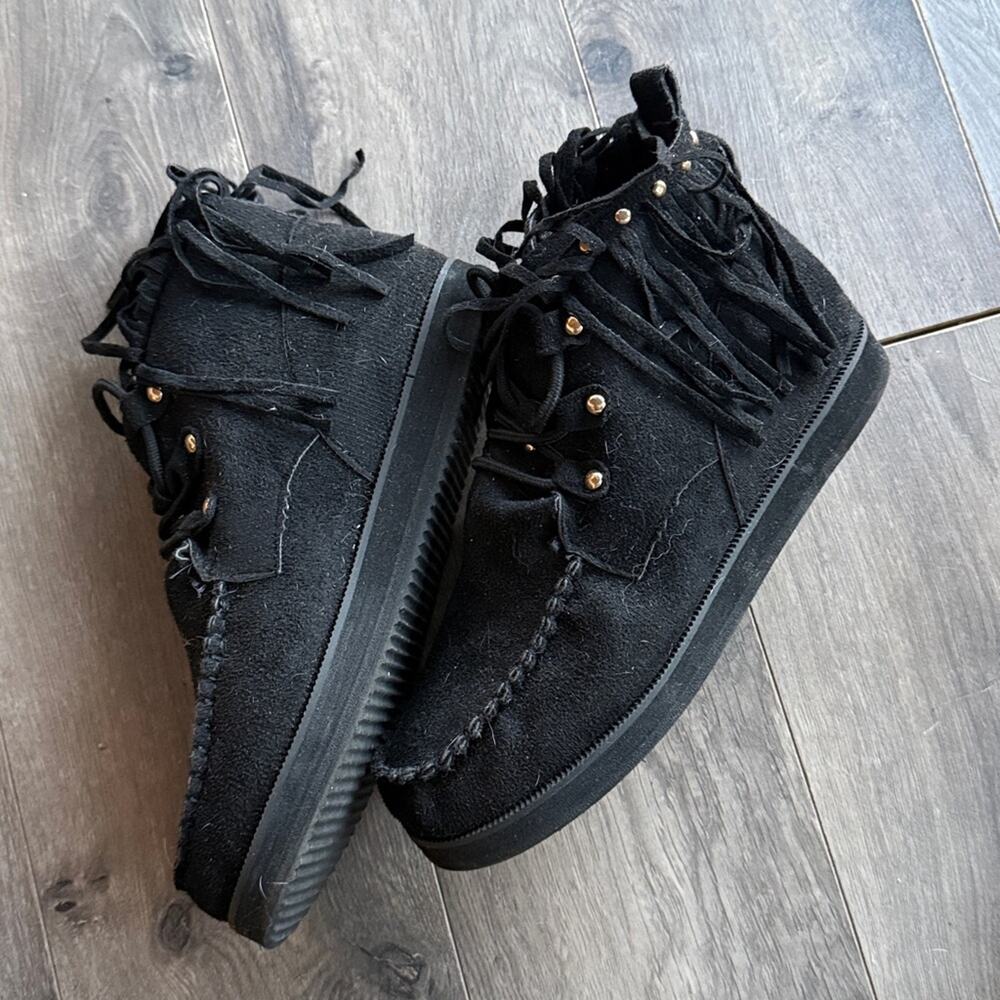 Black Moccasin Boots - Picture 3 of 3